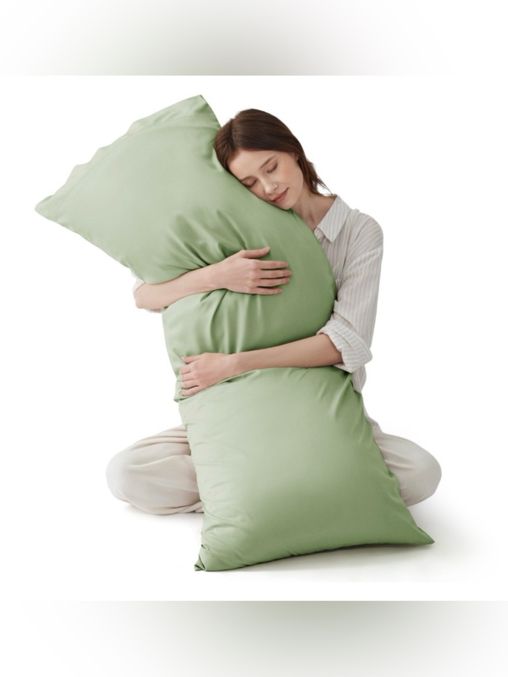 Cooling Body Pillow Cover 20x54” SAGE GREEN